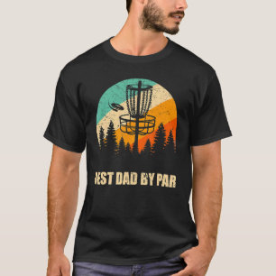 Camiseta Mens Retro Disk Golf Mejor Papá Sunset Vintage Fri