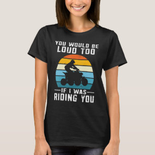 Camiseta Mens Retro En Bicicleta Quad Rider Atv Rider Todo 