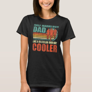 Camiseta Mens Retro Estilo Vintage Media Marathon Dad