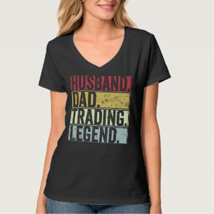 Camiseta Mens Retro Husband Dad Leyenda Comercial Para Padr