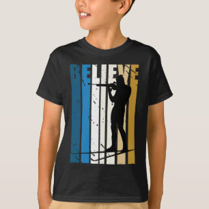 Camiseta Mens Retro Mens Biathlon Target Shooting Gun Winte