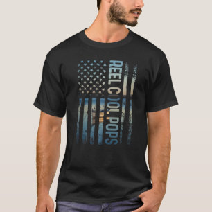 Camiseta Mens Retro Patriotic Reel Guay Pops Para Mejor Pap