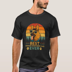 Camiseta Mens Retro Style Best German Shepherd Dad Ever Fat