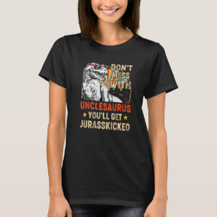 Camiseta Mens Retro Uncle Rex Saurus Father's Day Christmas