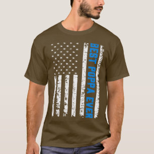 Camiseta Mens Retro US Best Poppa Ever 4th Of July Father's