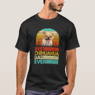 Camiseta Mens Retro Vintage Best Chihuahua Dad Ever Fathers