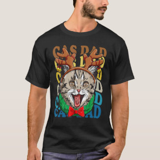 Camiseta Mens Retro Vintage Cats British Shorthair Cat Dad 