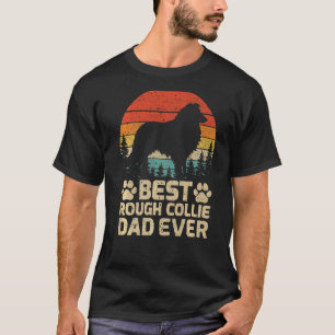 Camiseta Mens Retro Vintage Mejor Collie Dad