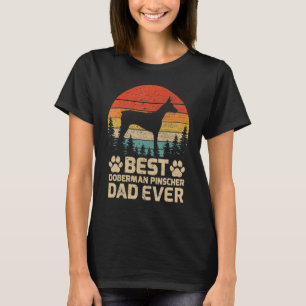 Camiseta Mens Retro Vintage Mejor Doberman Pinscher Dad