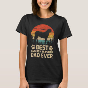 Camiseta Mens Retro Vintage Mejor Inglés Mastiff Dad