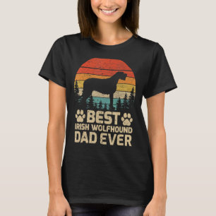 Camiseta Mens Retro Vintage Mejor Lobo Irlandés Papá Nunca