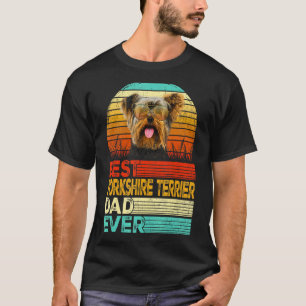 Camiseta Mens Retro Vintage Mejor Padre Terrier De Yorkshir