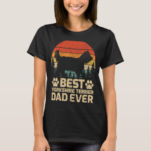 Camiseta Mens Retro Vintage Mejor Padre Terrier De Yorkshir