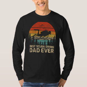 Camiseta Mens Retro Vintage Mejor Papá Buceador De Scuba