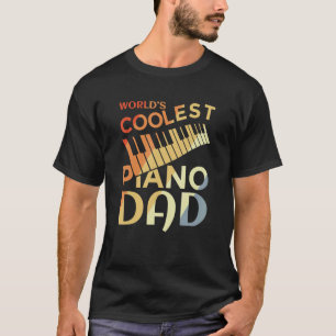 Camiseta Mens Retro Vintage Piano Dad Cita Para Pianista