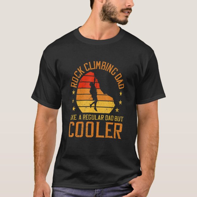 Camiseta Mens Rock Climbing Dad Bouldering Rock Boulder Cli (Anverso)