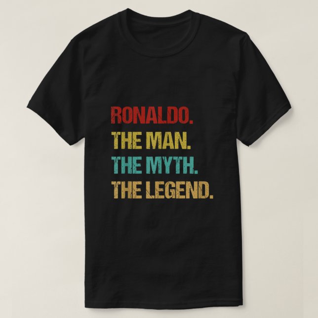 Camiseta Mens Ronaldo The Man the Myth the Legend (Diseño del anverso)