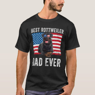 Camiseta Mens Rottweiler Dad Dad American Flag Dog Dueño Ro