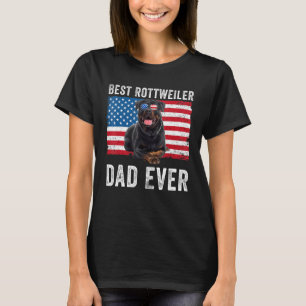 Camiseta Mens Rottweiler Dad Dad American Flag Dog Dueño Ro