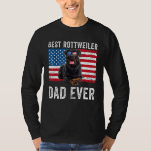 Camiseta Mens Rottweiler Dad Dad American Flag Dog Dueño Ro