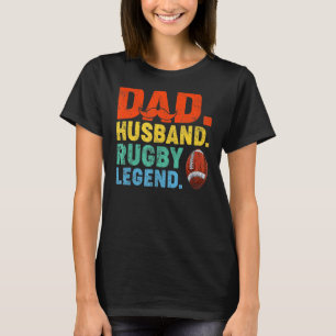 Camiseta Mens Rugby Dad Marido Leyenda del jugador de rugby