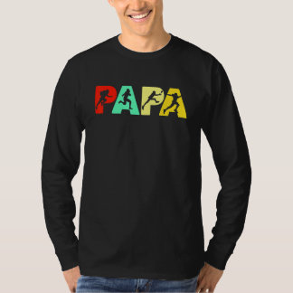 Camiseta Mens Rugby Dad Retro Papa Rugby