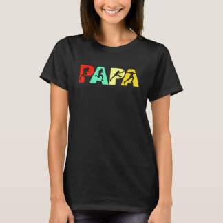 Camiseta Mens Rugby Dad Retro Papa Rugby