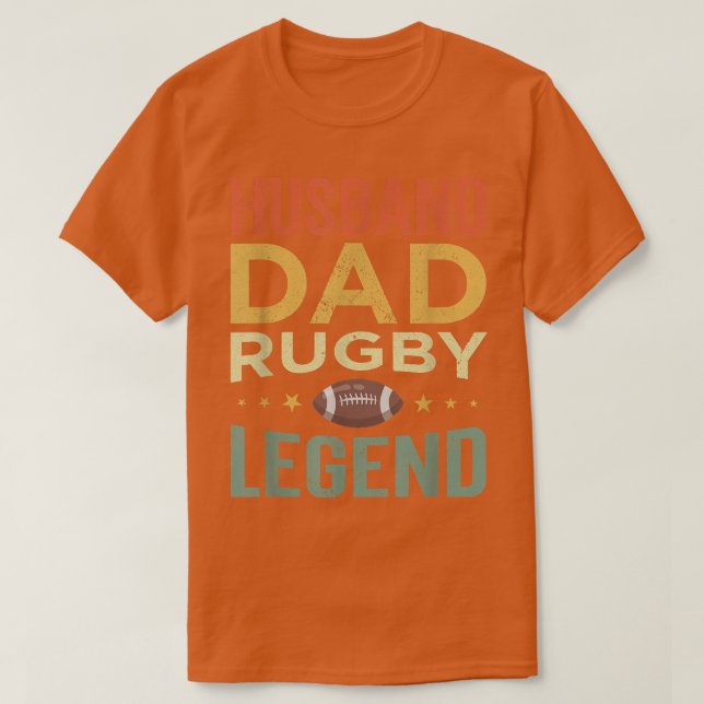 Camiseta Mens Rugby Player Husband Dad Rugby Legend (Diseño del anverso)