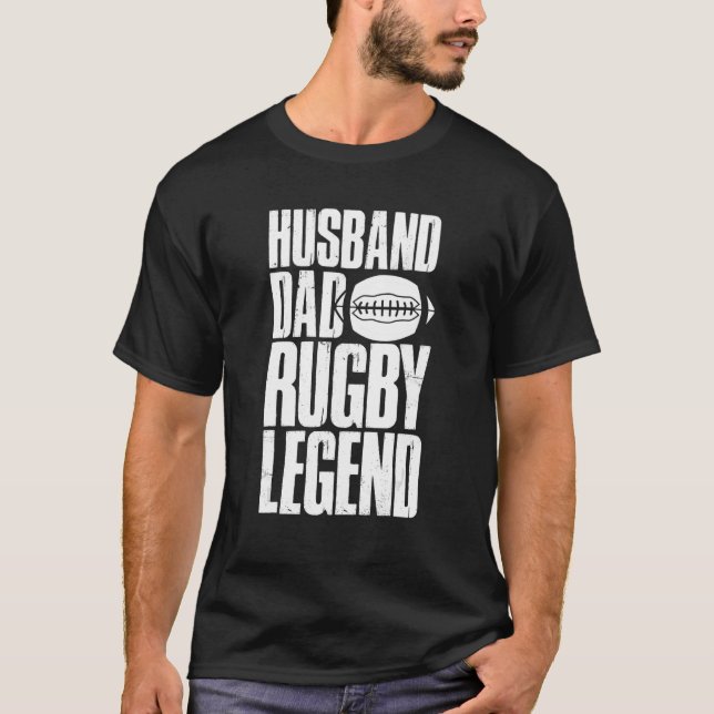 Camiseta Mens  Rugby Sports Husband Dad Rugby Legend Rugbys (Anverso)
