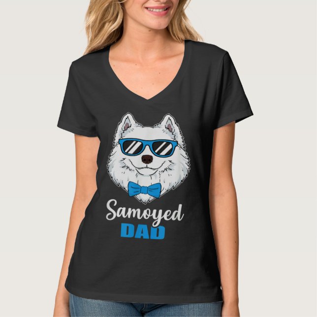 Camiseta Mens  Samoyed Dad  Idea Proud Dog Owner (Anverso)