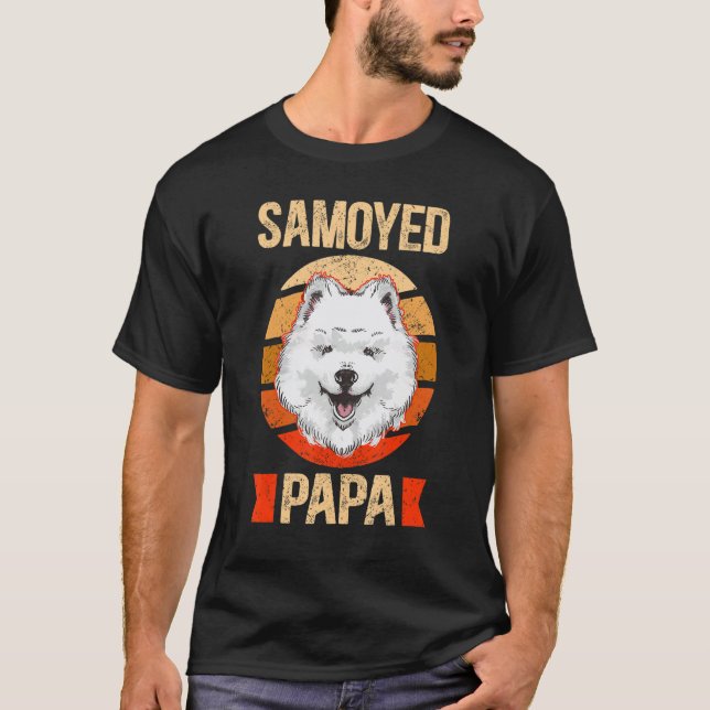 Camiseta Mens Samoyed Papa Samoyeds Dog Owner Samoyed (Anverso)