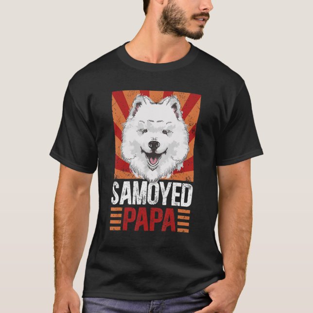 Camiseta Mens Samoyed Papa Samoyeds Dueño de Perro Samoyed (Anverso)