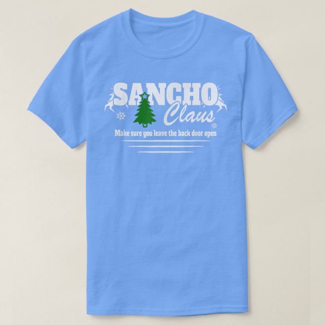 Camiseta Mens Sancho Claus Funny Navidades  (Diseño del anverso)