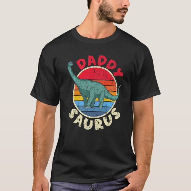 Camiseta Mens Saurus Daddy I Brachiosaurus Diplodocuments I (Anverso)