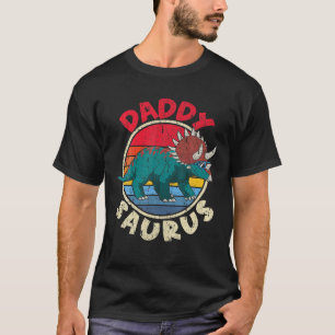 Camiseta Mens Saurus Daddy I Triceratops Horridus I Family