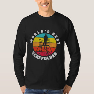 Camiseta Mens Scaffolding Trabajador de la Construcción Wor