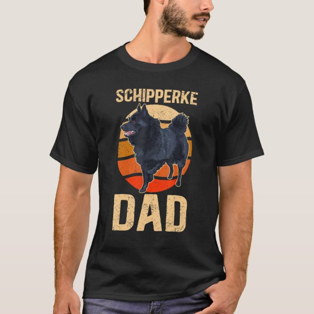 Camiseta Mens Schipperke Dad Schipperkes Dog Owner Schipper (Anverso)