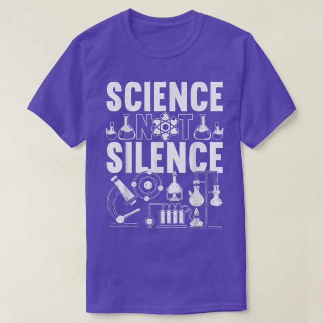 Camiseta Mens Science Not Silence  (Diseño del anverso)