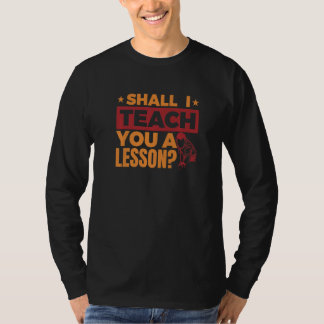 Camiseta Mens Shall I Teach You A Lesson   Billiard Instruc