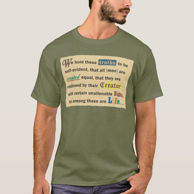 Camiseta Men's shirts with a declaration. (Anverso)