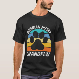Camiseta Mens Siberian Husky Grandpa Funny Husky Perro