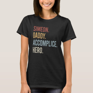 Camiseta Mens Simeon Daddy Accomplice Hero Estilo Retro Vin