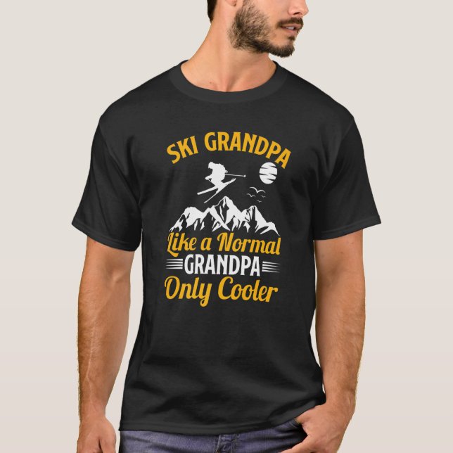 Camiseta Mens Skiing  Ski Grandpa A Normal Grandpa Only Coo (Anverso)