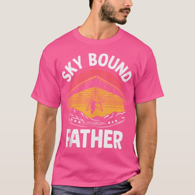 Camiseta Mens Sky Bound Father Hang Gliding Hang Glider Pil (Anverso)