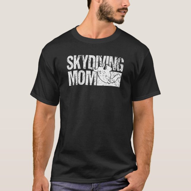 Camiseta Mens Skydiver Skydiving Mom Skydiving (Anverso)