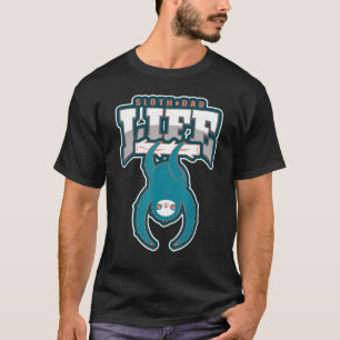 Camiseta Mens Sloth Dad Life Cute Lazy Dad Funny Sloth
