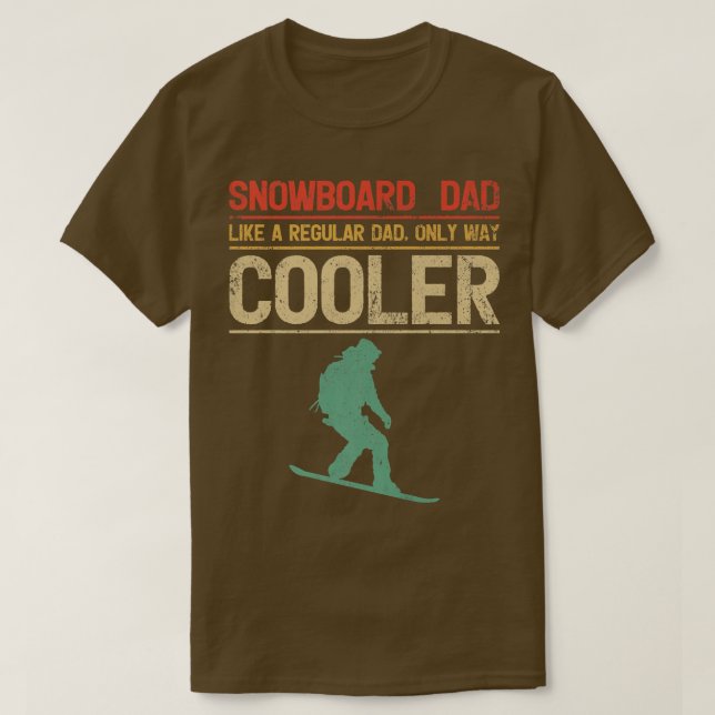 Camiseta Mens Snowboarding Snowboard Dad Like a Regular Dad (Diseño del anverso)