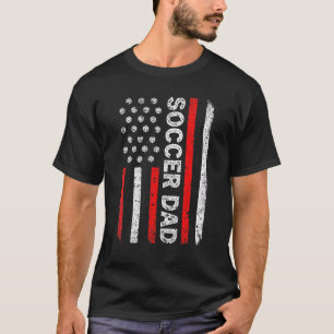 Camiseta Mens Soccer Dad American Flag Dad Soccer Father's