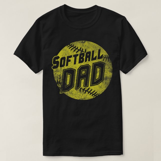 Camiseta Mens Softball Dad  Fastpitch Father's Day  (Diseño del anverso)