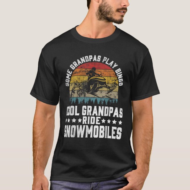 Camiseta Mens Some Grandpas Play Bingo Cool Grandpas Ride S (Anverso)